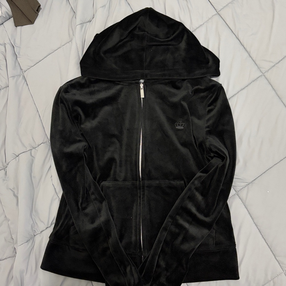 Juicy Couture Black Velour Hoodie